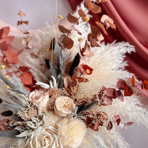 Boho wedding bouquet, dried flowers bridal accessories, bride bouquet, custom handmade bouquet, bridesmaids bunch, everlasting arrangements image 8