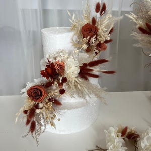Boho cake topper,  Dried flowercake topper, Bohocake topper,  Fall bridal cake topper, cake topper