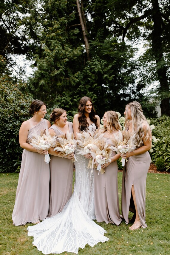 bouquet bridesmaid dress 7.8 inch wide Blush & Baby Blue Bridesmaid Bouquet