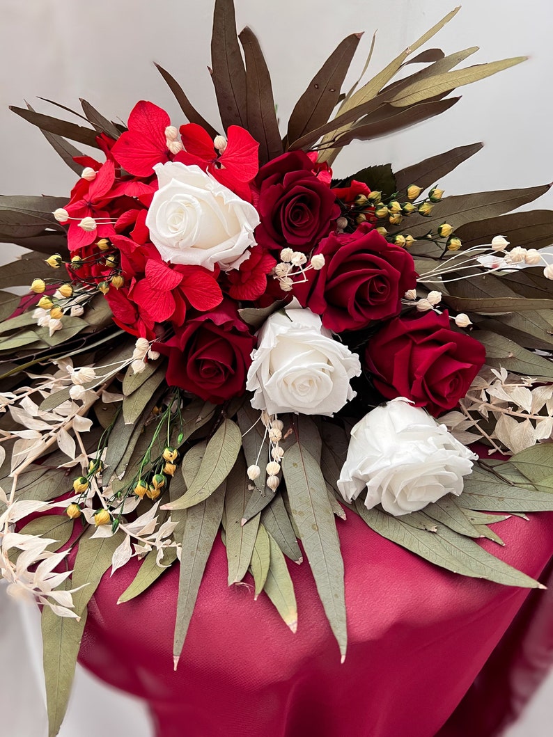 Burgundy Wedding Bouquet Wedding Bouquet for Bride or Etsy