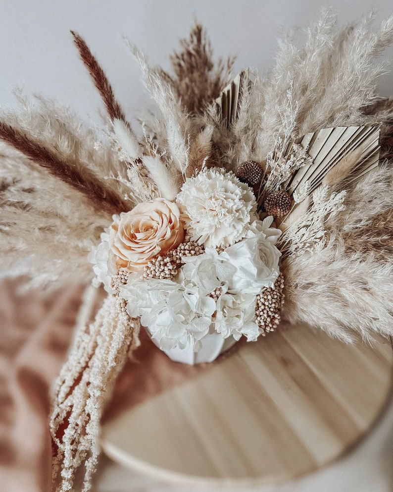 Boho wedding bouquet, Boho bridal bouquet, Boho bouquet, Dried flower bouquet, Dried floral bouquet, Dry flower maid of honor bouquet image 6