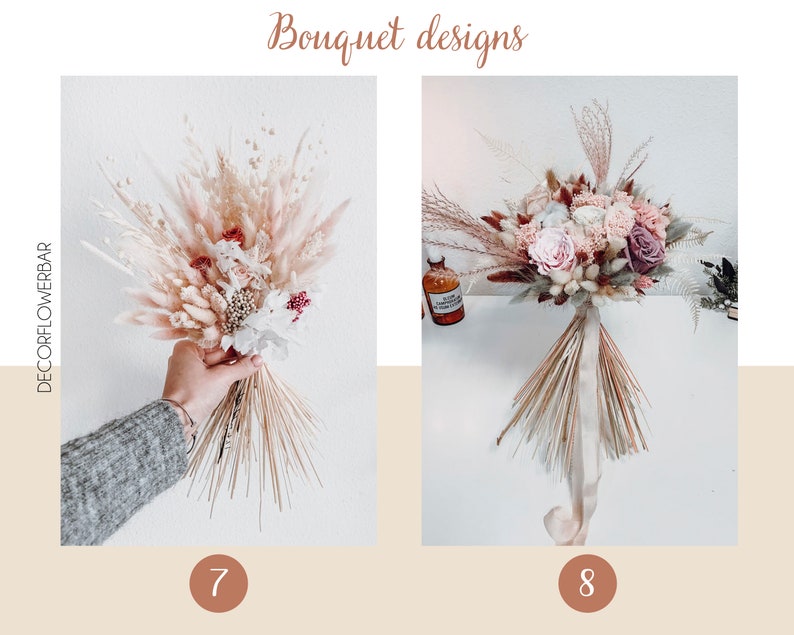 Your design wedding bridesmaids bouquets dried flowers bundle any color custom everlasting handmade rustic wedding bridesmaids/' bouquet