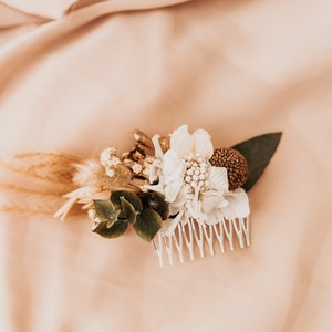 Hochzeit Haarkamm für Braut & Brautjungfern, Eukalyptus Haarkamm, Braut Accessoires, Boho Trockenblumen Set, benutzerdefinierte Braut Haarkamm
