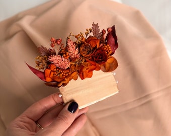 Terracota Boutonniere Zak Bruiloft Boutonniere Droge Bloem Boutonniere Bruiloft corsage, Gedroogde bloemen corsage, Rustieke Mini Gedroogde Bloemen