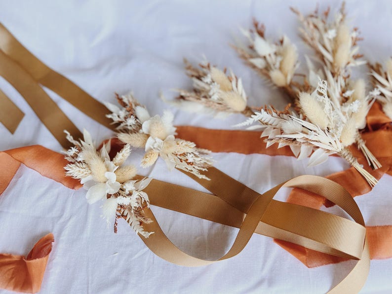 Corsage - Wedding corsage, flower corsage, bridesmaid corsage, wrist corsage for wedding, bridal corsage, boho corsage, boho corsage image 6