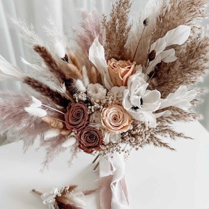 Tender wedding bouquet, rustic bouquet for bride of bridesmaids, dried flowers bridal bouquet, wedding eco arrangement, bridal floral decor