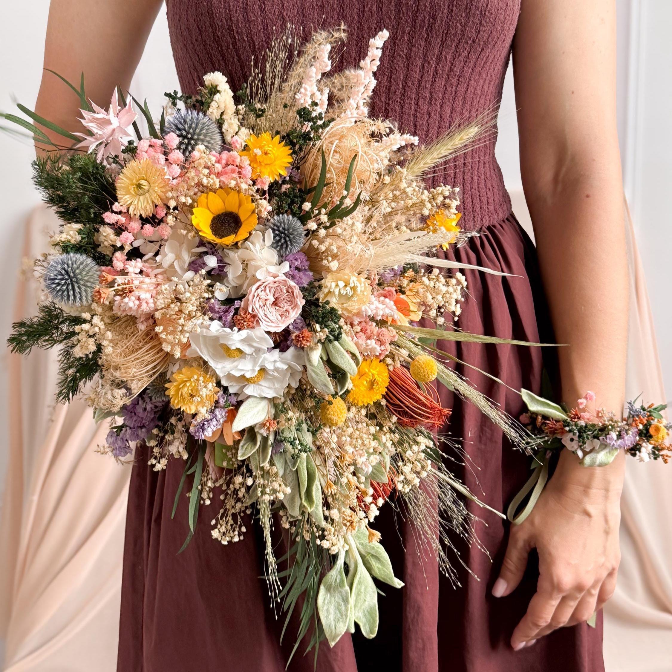 Colorful Preserved Bridal Bouquet