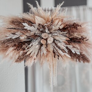 Boho Dried Flowers Wedding Ceremony Arch Decoration, Wedding Preserved Flowers Arrangements, Pampas Grass Flowers for Wedding Foto Zone image 2