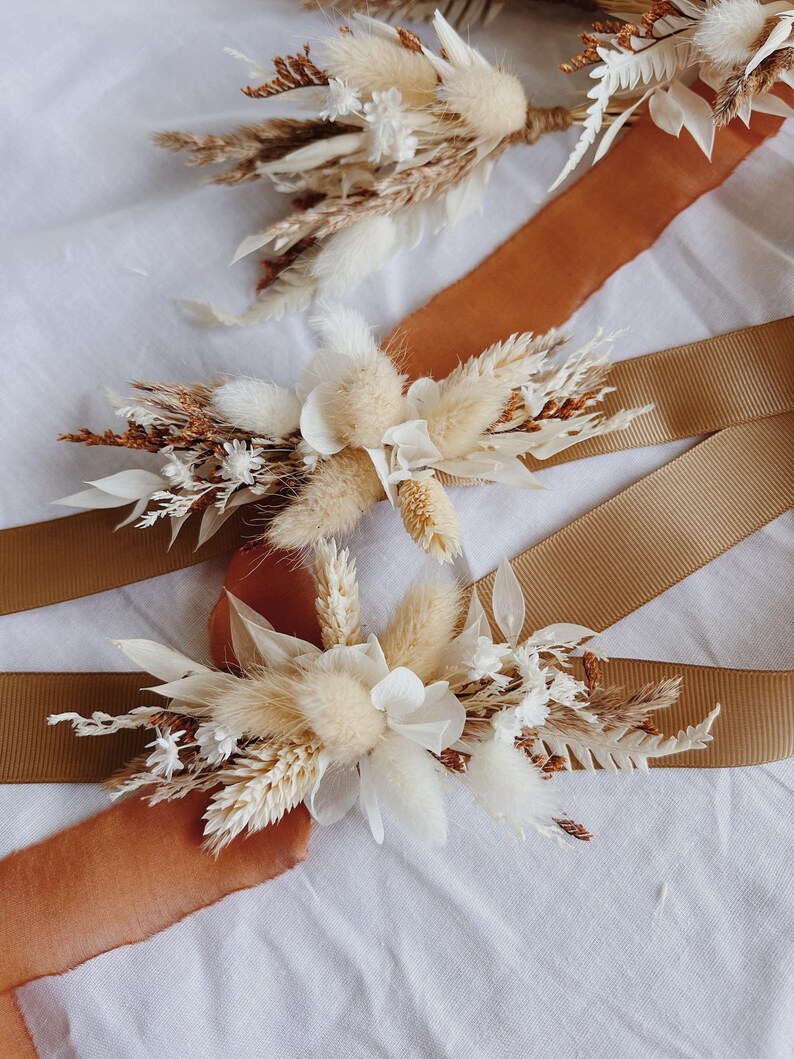 Corsage - Wedding corsage, flower corsage, bridesmaid corsage, wrist corsage for wedding, bridal corsage, boho corsage, boho corsage image 5
