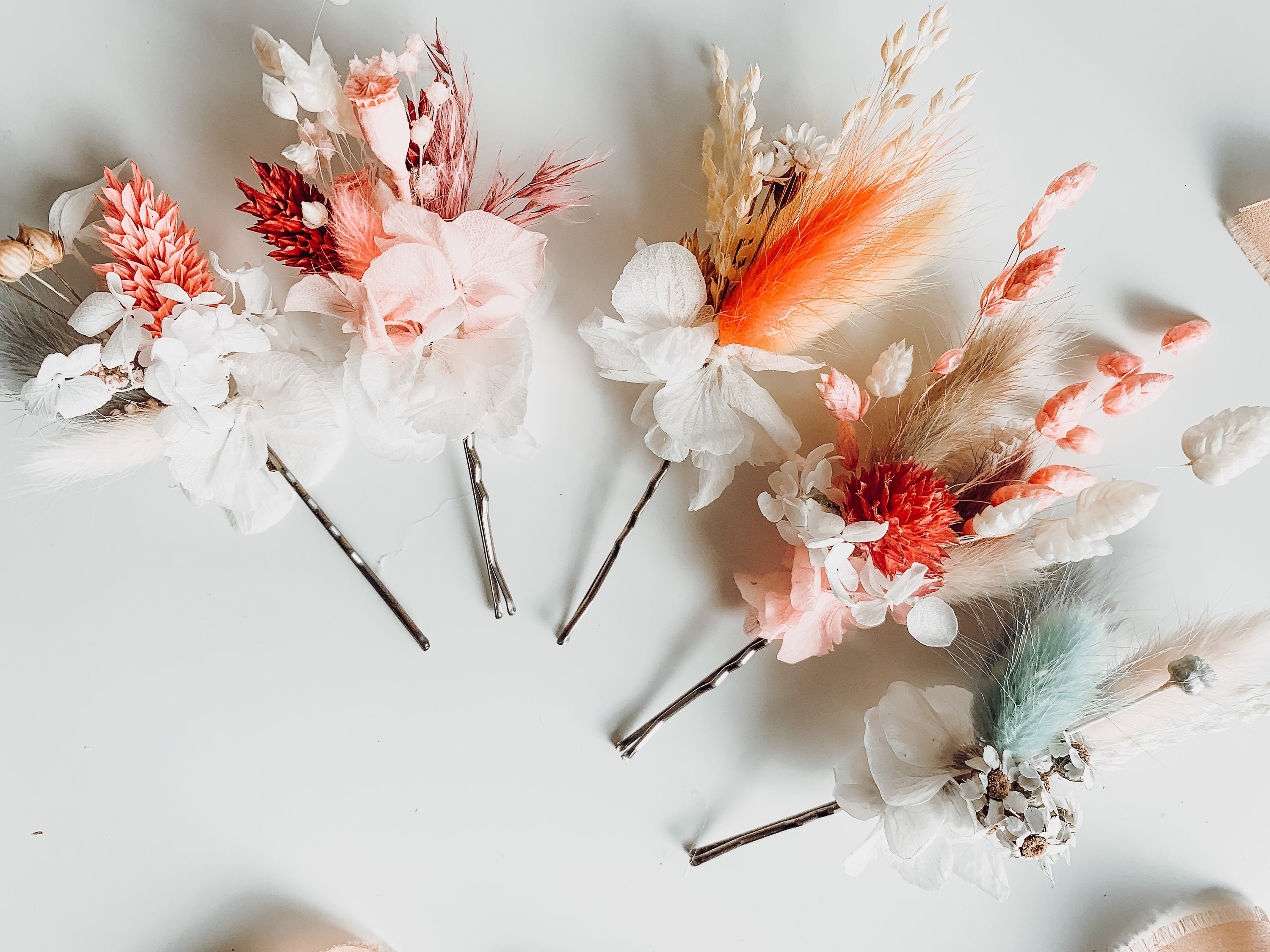 Custom Wedding Hair Accessories for Bridesmaids Dried Flowers Etsy