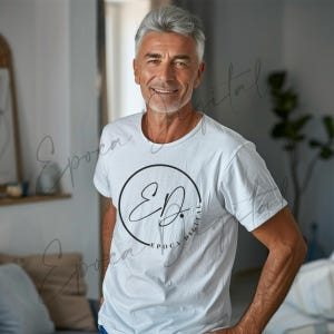 Men’s T-Shirt Mockup | Editable PNG File | POD Flat Lay Images for Small Biz | Instant Download for Canva & Etsy Listings