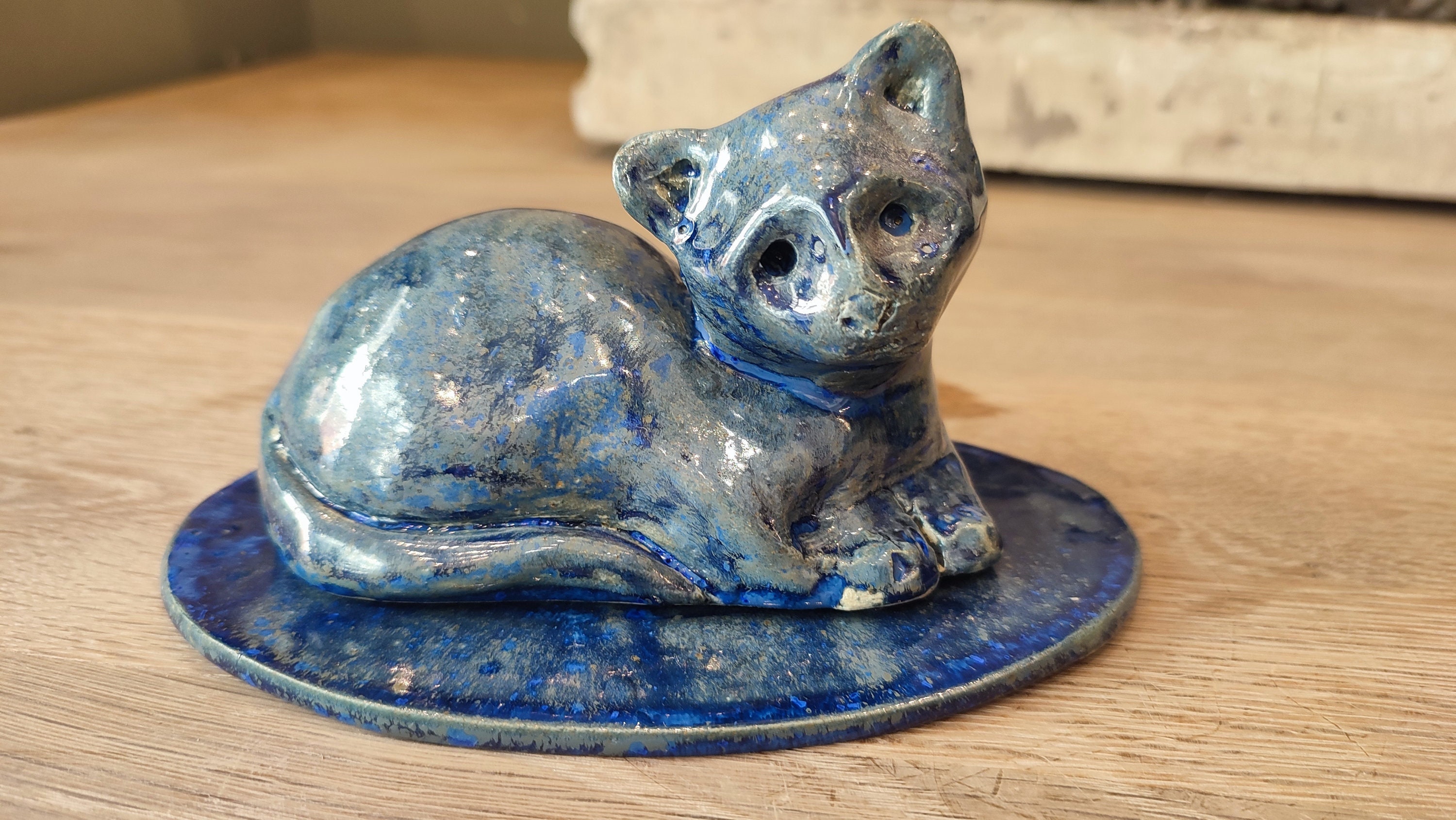 Sculture Modelée - Chat Cache Cash