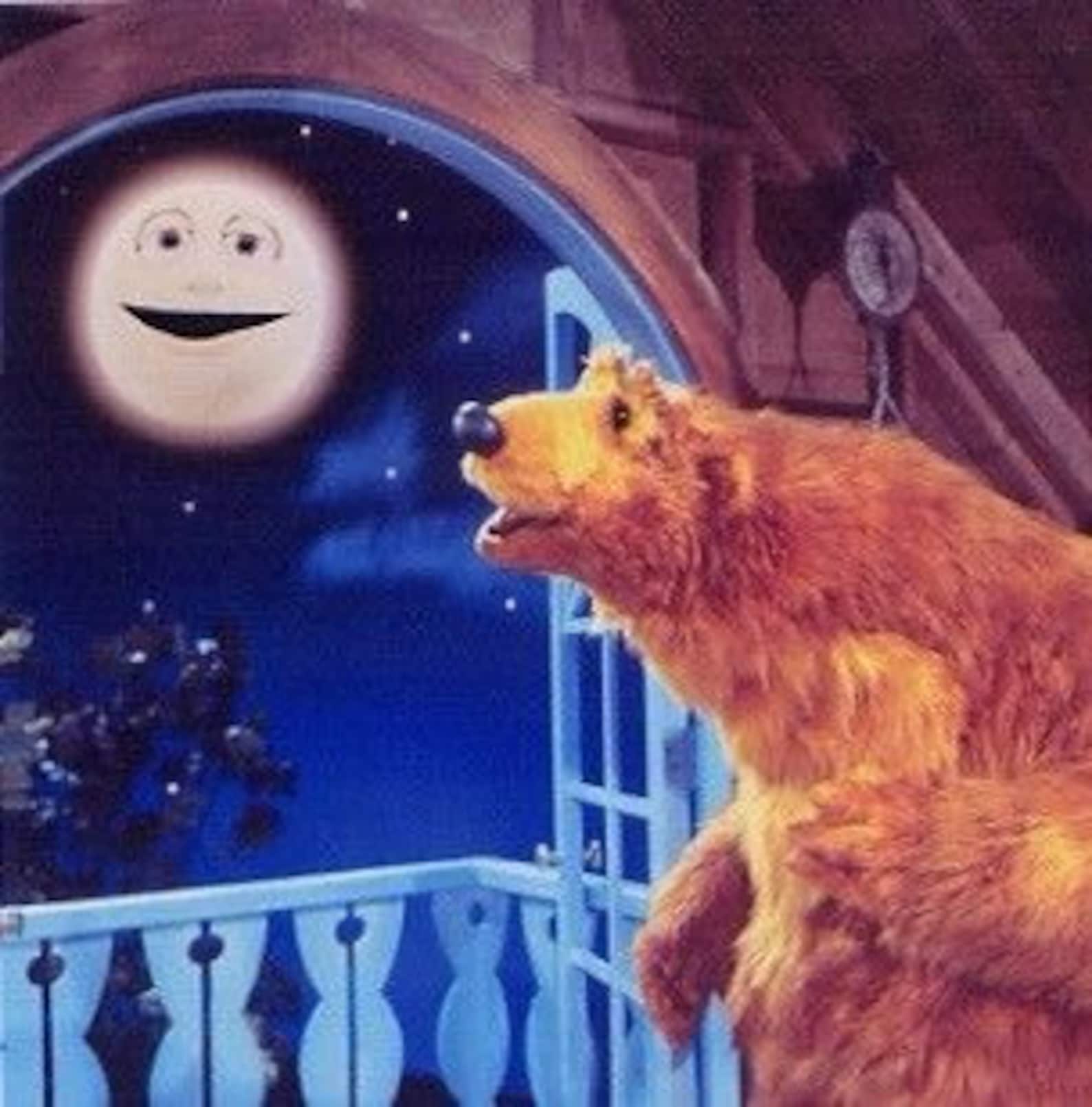 Bear Inthe Big Blue House Moon Lyrics Luna the Moon From Bear in the Big Blue House Pinback Button - Etsy UK