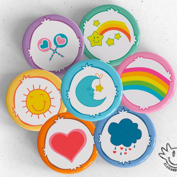 Care Bear Belly Badge - Etsy