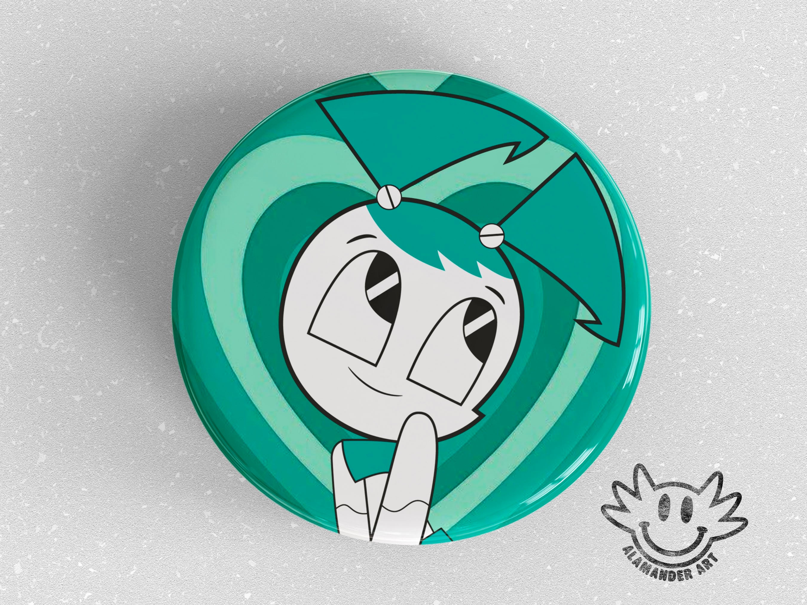 My Life as a Teenage Robot Jenny Y2k Aesthetic Pinback Button 