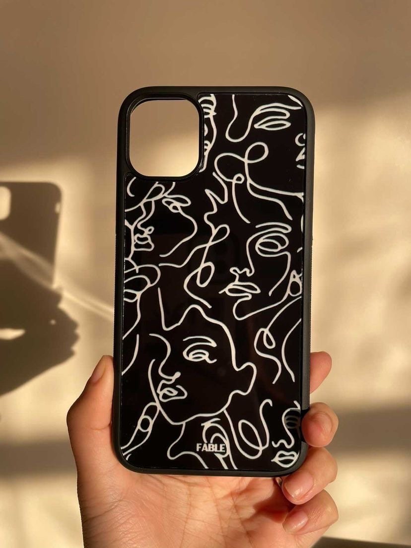 Line Art Phone Case Back Cover para iPhone 7 8 X 11 Etsy