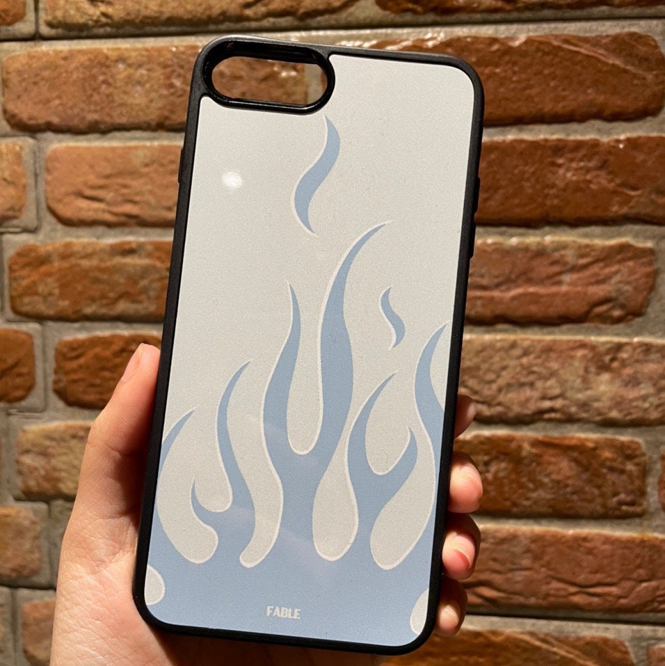 Blue flame phonecase for iphone 7 onwards | Etsy