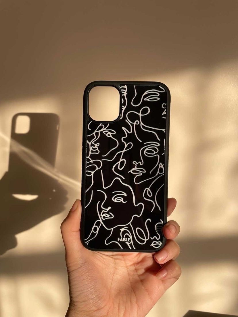 Line Art Phone Case Back Cover para iPhone 7 8 X 11 Etsy