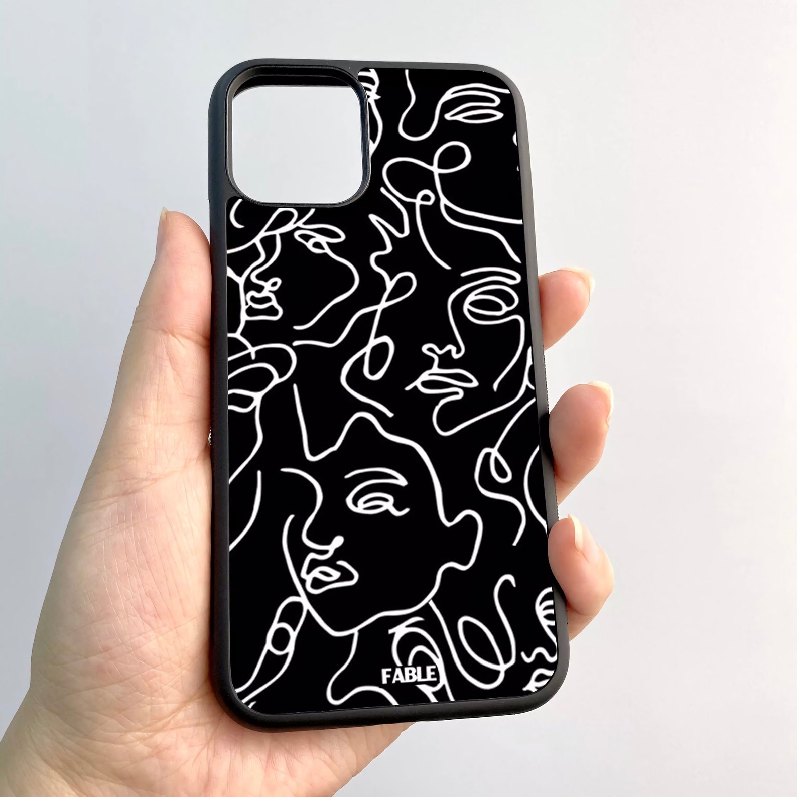 Line Art Phone Case Back Cover para iPhone 7 8 X 11 | Etsy