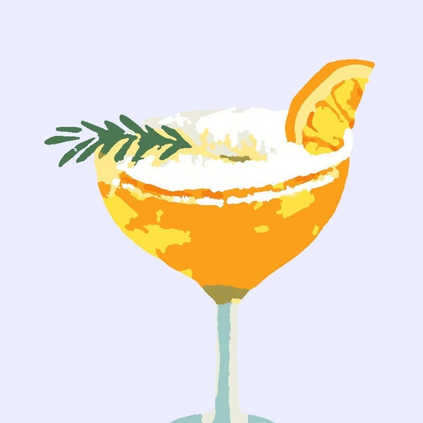 Adult Paint by Numbers-Cocktail