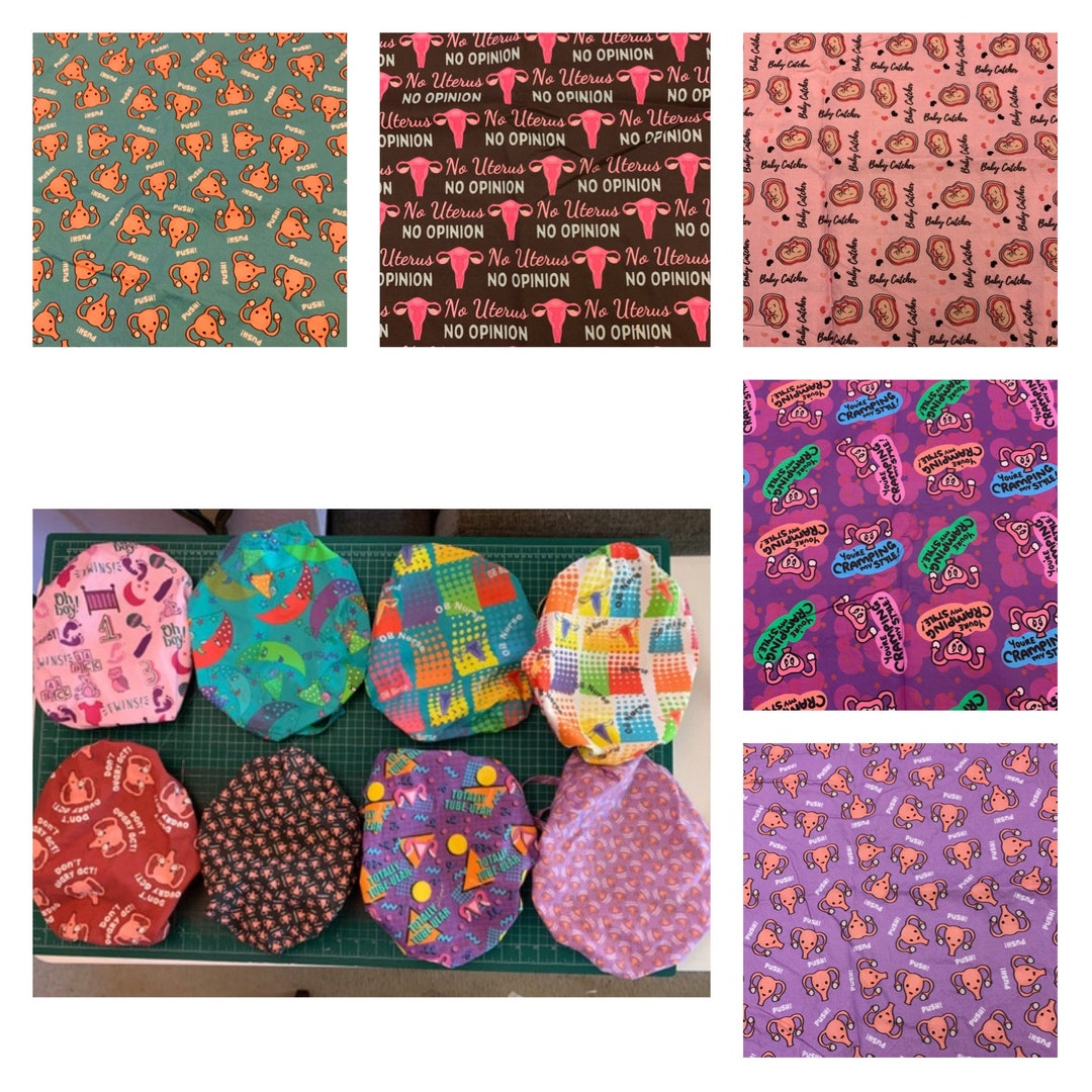 OB/GYN/L&D Scrub Caps ponytail/bouffantskull Cap per Request - Etsy