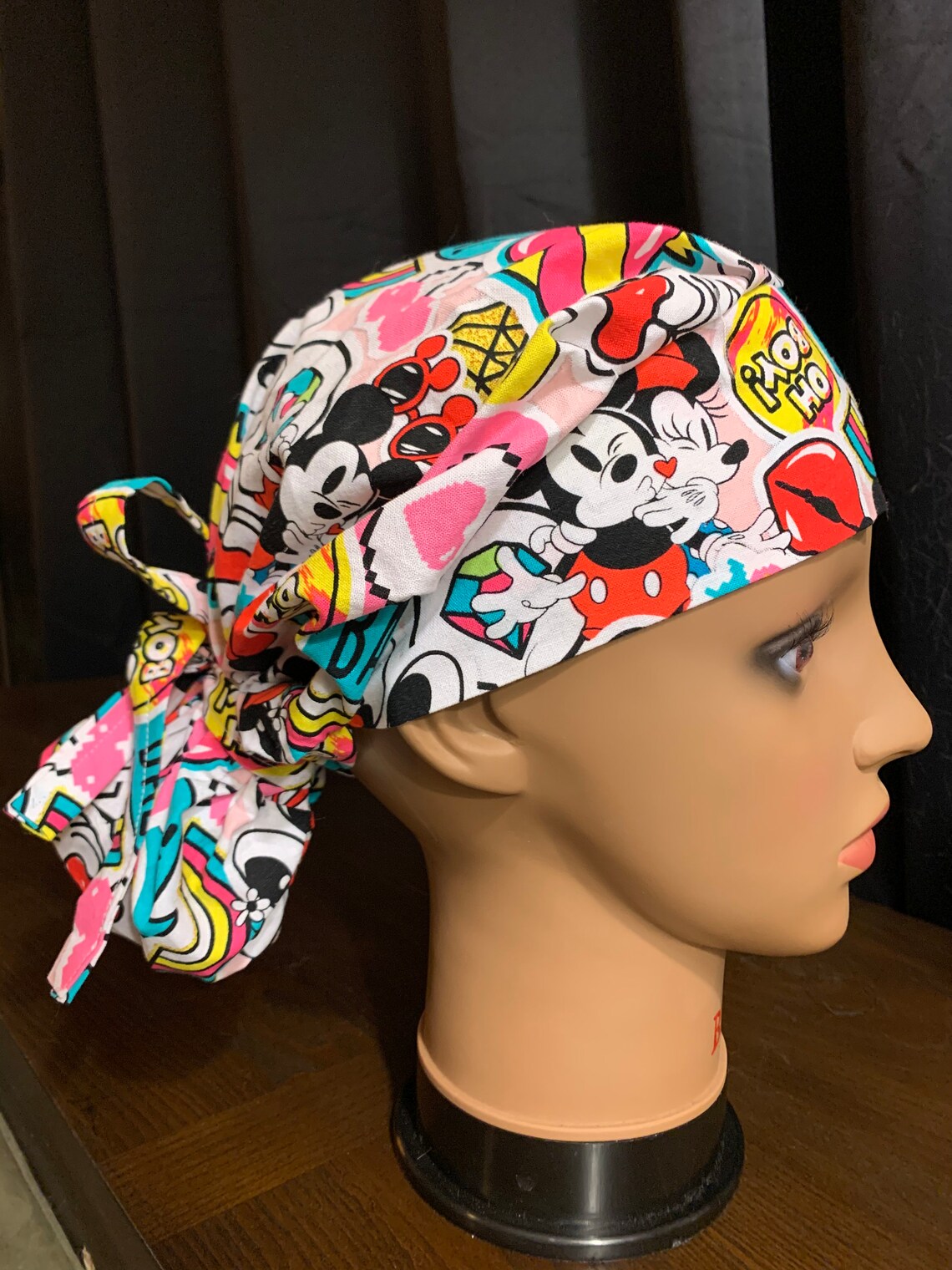 Disney Scrub Caps Minnie/Mickey Etsy