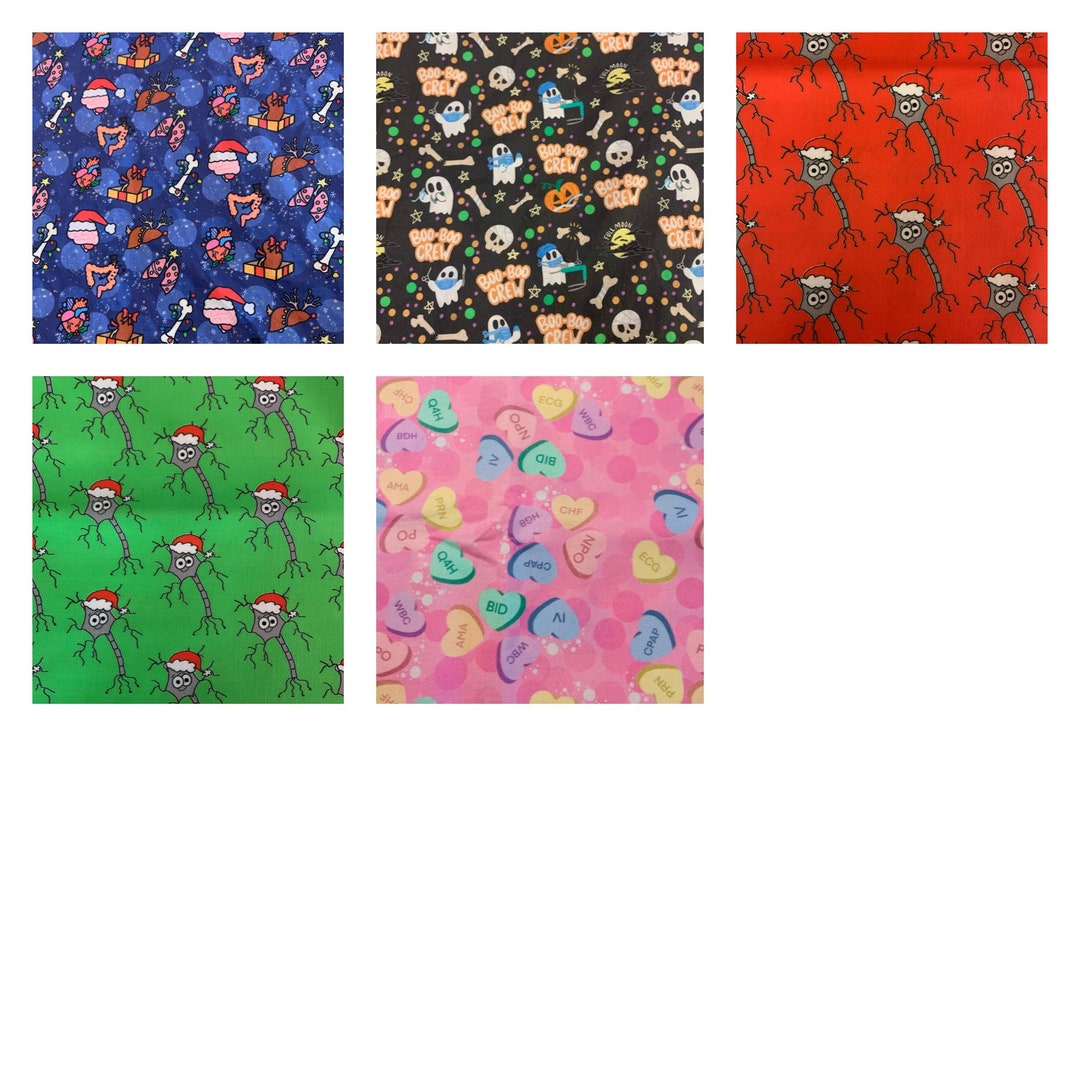 Medical Holiday Scrub Caps ponytail/bouffantskull Cap per Etsy