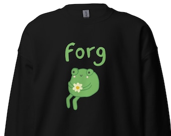 Bluza unisex z nadrukiem Frog Cake Meme, urocze kawaii estetyczne żaby i ropuchy, zabawna pulchna żaba, kreskówkowy sweter, fajny prezent dla miłośników natury
