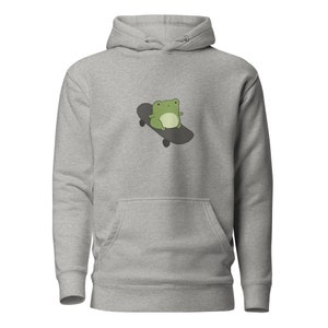 Cute Frog on Skateboard Hoodie, Kawaii Cottagecore Aesthetic Skater Sweater, Skateboarding Frog Toad Unisex Clothes, Funny Sports Animals