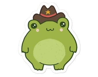 Cute Frogs With Hats Cute Frog With Old Cowboy Hat Kawaii