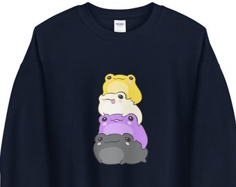 Demi-Fille Fierté Chat LGBT Demi Fille Drapeau Mignon Kawaii Sweat à Capuche
