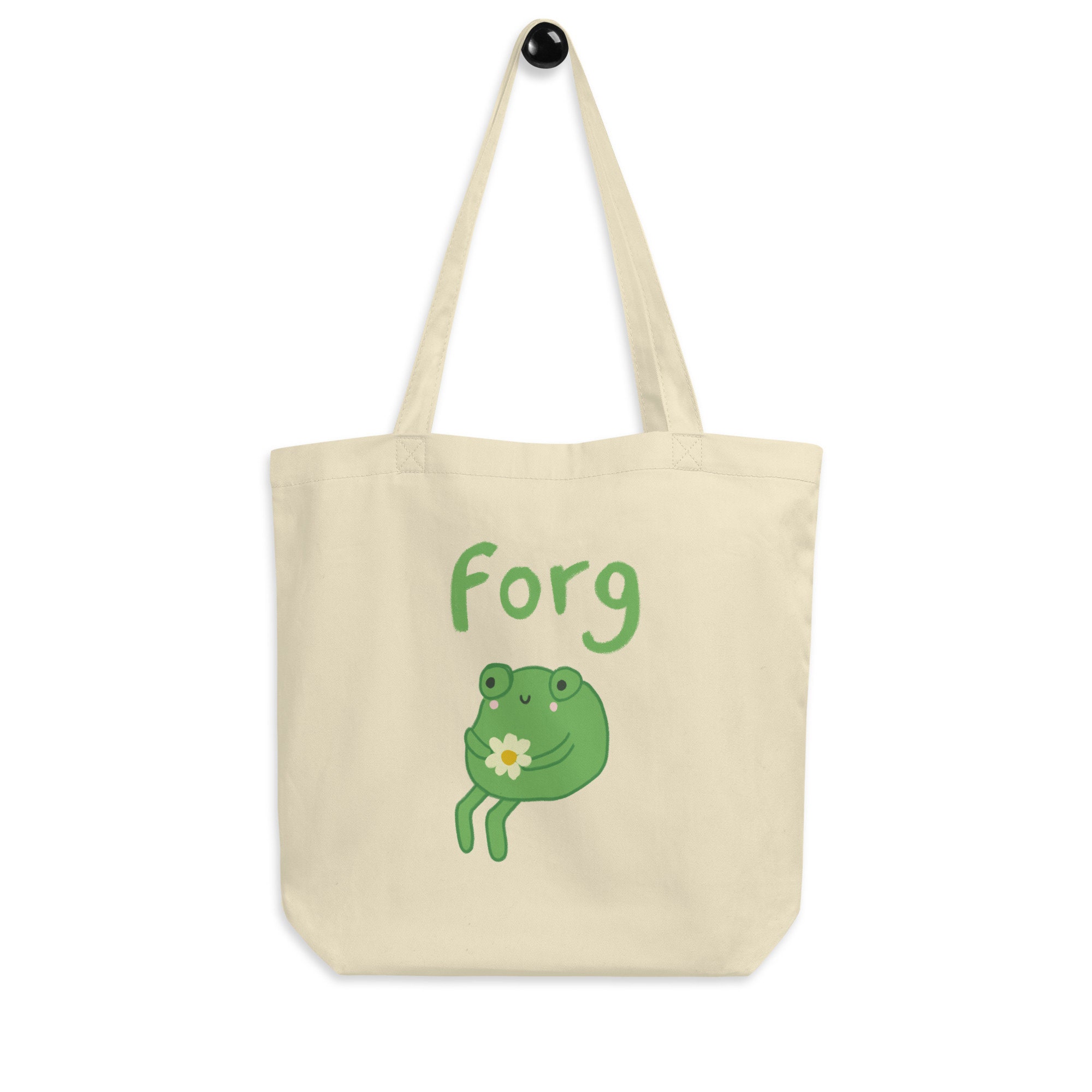 Eco Tote Bag Frog Cake Meme Cute Kawaii Aesthetic Forgs | Etsy