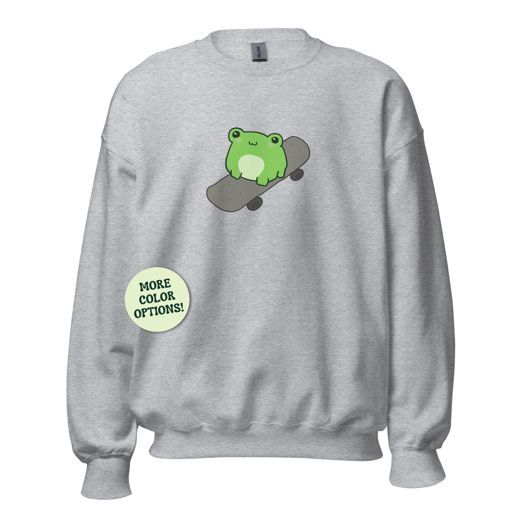 Alhudapk Com Frog On Skateboard Sweatshirt Cow Frog Skateboards