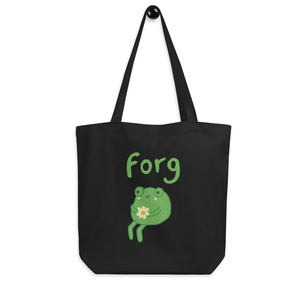 Eco Tote Bag Frog Cake Meme Cute Kawaii Aesthetic Forgs - Etsy