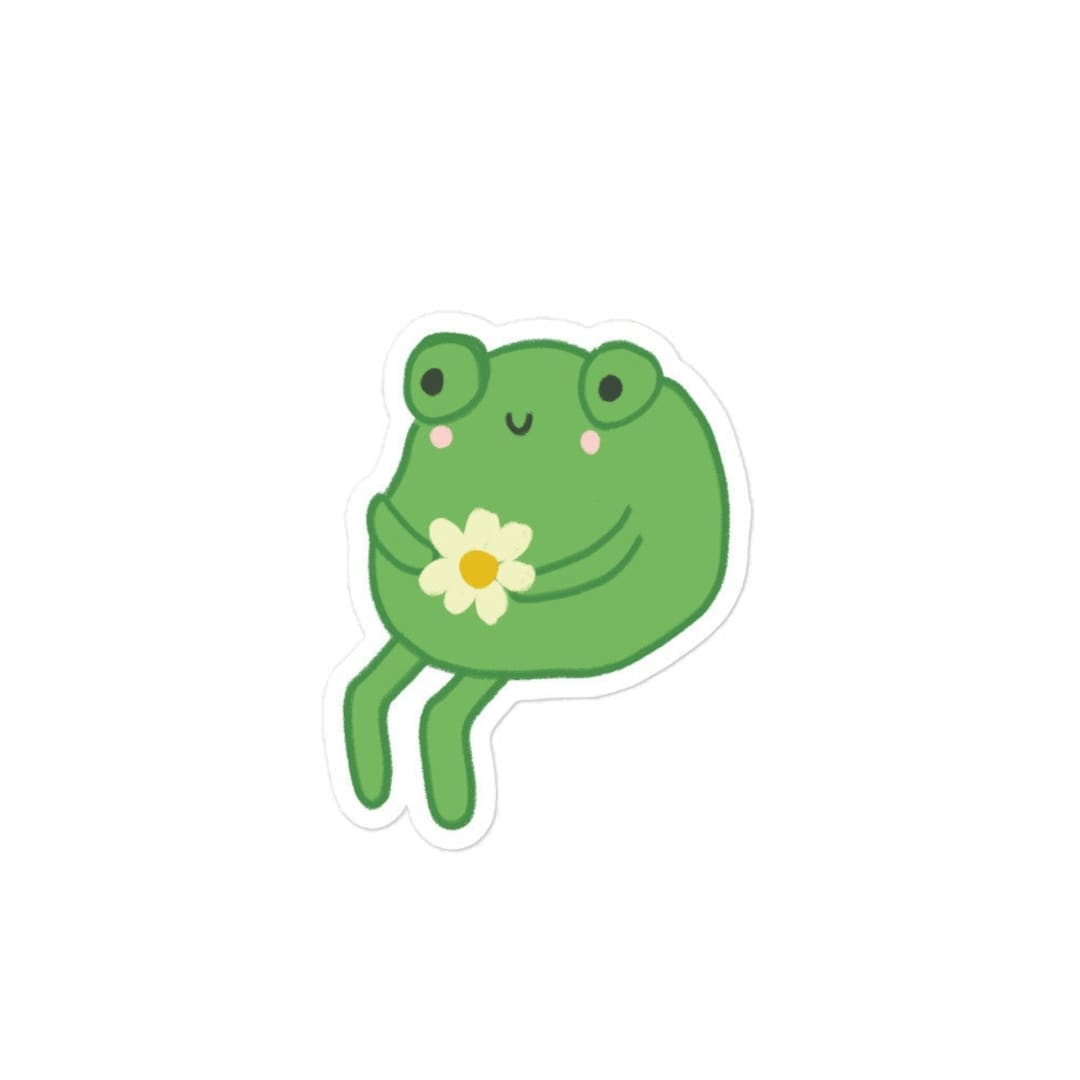 Forg Stickers Frog Cake Meme Cute Chunky Toad Sitting Kawaii Aesthetic ...