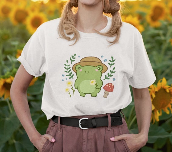 Frog Shirt Womens Cottagecore Wizard Frog Shirts Cute Clothes
