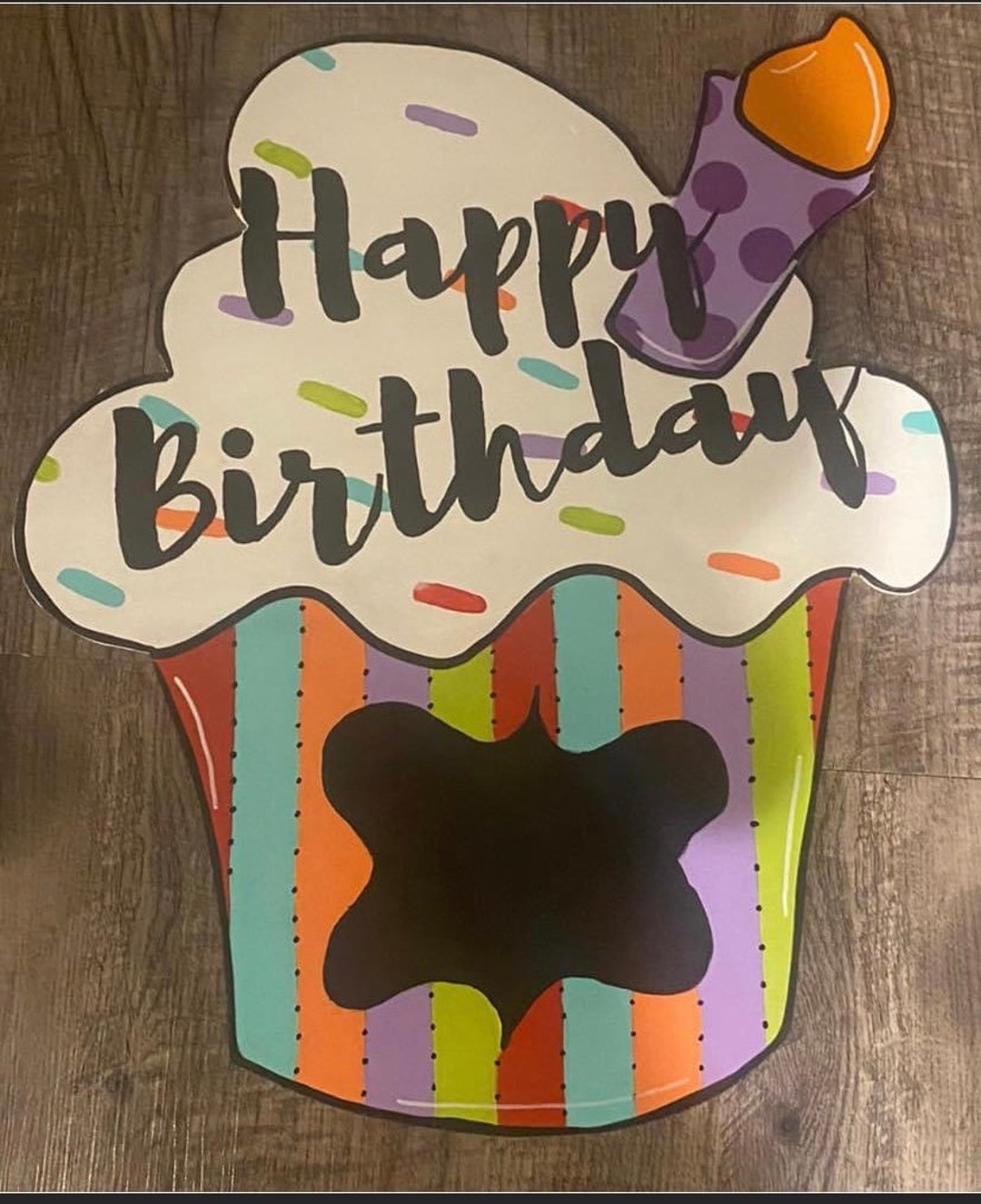 Happy Birthday Chalkboard Doorhanger Etsy