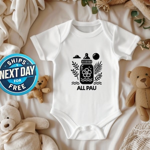 Niedliche Hawaiianische Baby Outfit All Pau Strampelanzug Weicher Baumwolle Neugeborenen Body Hawaiische Baby Kleidung Einzigartiges Geschenk für Baby Dusche Ersten Geburtstag