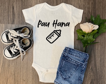 Geschenk für Babyparty Pau Hana Hawaii Baby Body Hawaii Baby Kleidung Hawaii süßes Baby Geschenk Hawaii Shirt Baby Outfit Neugeborenen Body
