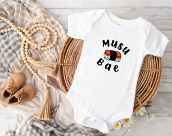 Cute Hawaii Baby Bodysuit Hawaii For Baby Shower Gift For New Mommy Boy Girl Musu Bae Shirt Hawaii Foodie Cute Onesie®