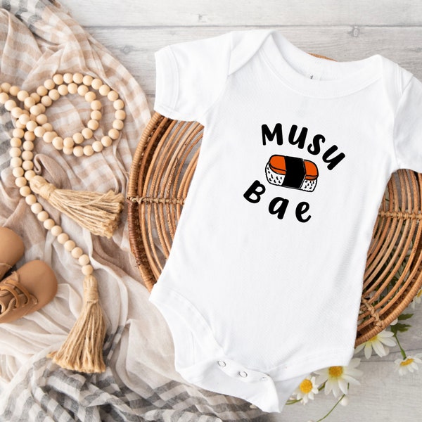 Cute Hawaii Baby Bodysuit Hawaii For Baby Shower Gift For New Mommy Boy Girl Musu Bae Shirt Hawaii Foodie Cute Onesie®
