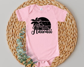 Simpatico body per neonato Hawaii Body al tramonto per regalo per baby shower Vestiti per neonati Hawaii per neonato Maglietta Hawaii per neonati