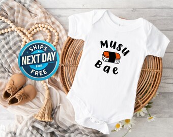Musu Bae Baby Bodysuit: Hawaii Sushi Onesie