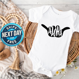 Baby Hawaii Onesie® Aloha Shaka Baby Body Hawaii Baby-Dusche-Geschenk für neue Mutter Geburtstagsgeschenk Weihnachtsgeschenk Junge Mädchen Hawaii Shaka Shirt
