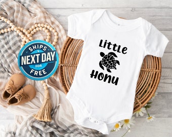 Body per neonato per regalo per baby shower Nuova mamma Hawaii Little Honu Turtle Maglietta per neonato Body Hawaii Turtle Compleanno Regalo di Natale Neonato