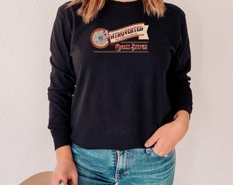 Stitchfolk, Introverted, Cross Stitch Shirt, Long Sleeve