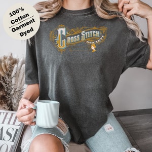 Stitchfolk 100% Cotton Cross Stitch Tee, Needleworker Shirt, Shirt for Stitcher, Stitch Wear, Gift for Mom