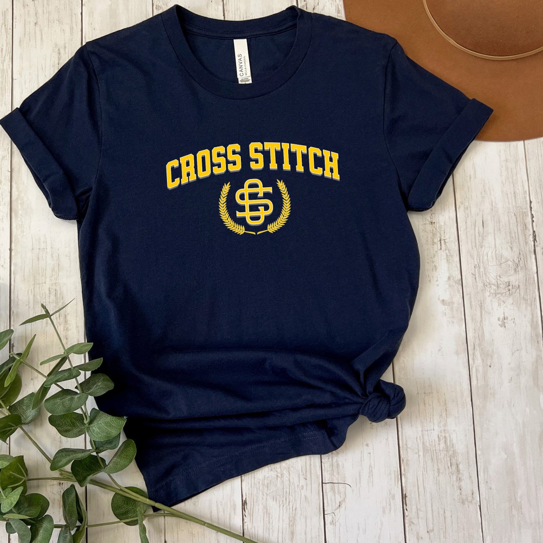 Stitchfolk Varsity Cross Stitch Shirt Cross Stitch Tshirt Etsy