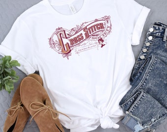 Stitchfolk Camiseta de manga curta com ponto cruz