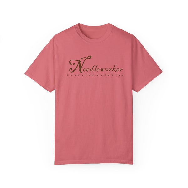 Naaldwerker-kledinggeverfd T-shirt